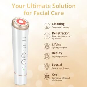6 in 1 RF Microcurrent Facial Device, Homeuse Skin Tightening Rejuvenation Facial Massager Face Lifting Skin Care Tool for Reduce Wrinkles,Skin Care,Light Therapy,Anti Aging Device,Unisex Gift