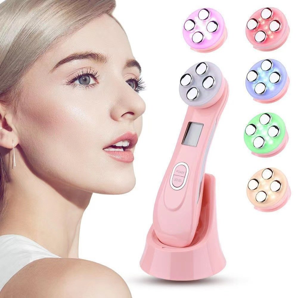 Skin Tightening Machine, Face Skin EMS Mesotherapy Electroporation RF Radio Frequency Facial LED Photon Skin Care Device Face Lift Tighten Beauty Machine Face Massager